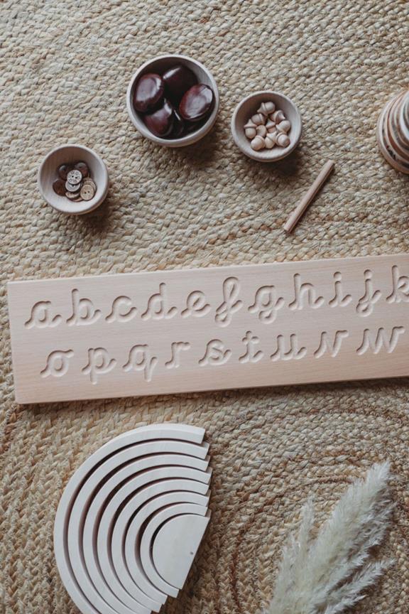 Kursive Alphabettafel