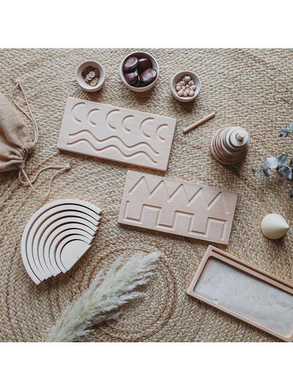 The Little Coach House Prewriting Board Montessori Learning Resource