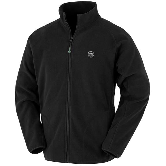 Plant Faced Clothing Fleecejack Rits Zwart