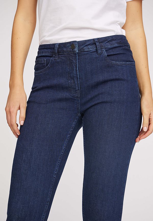 Jeans Laura Slim Middellange Ecolabel Donkerblauw Denim