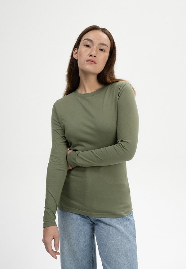 Shirt Basic Lange Mouw Dhivya Tijm Groen